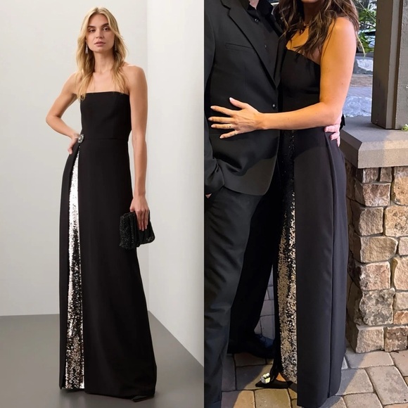 SACHIN & BABI Ivy Black Gown 0 - Picture 1 of 15